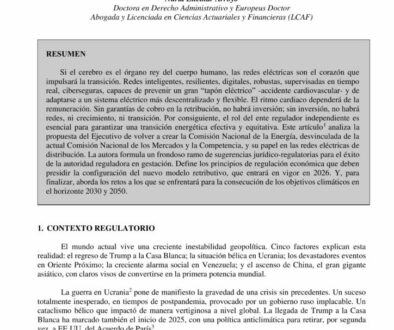 NURIA ENCINAR Retos regulatorios de la futura CNE. Su papel clave en la red eléctrica de distribución